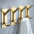 YIGII Towel Hooks/Adhesive Hooks - Brushed Gold Wall Hooks for Hanging Coat, Hat, Towel Robe Hook, Bathroom and Bedroom 4-Packs, Stainless Steel...